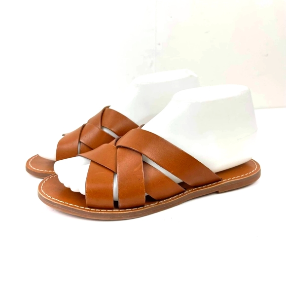 Madewell Shoes - Madewell The Boardwalk Woven Slide Sandals US 7 Brown leather